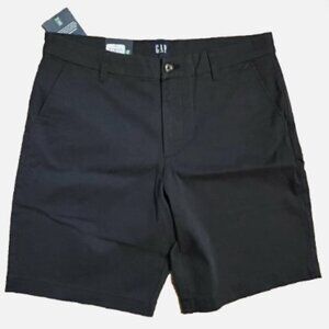 NEW GAP Flat Front Men's Shorts Black 10" Shorts Sz 32
